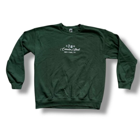 Taylor Swift Cornelia Street Forest Green Embroidered Sweatshirt Size Large - Picture 1 of 13